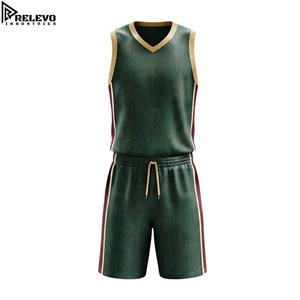 Survêtement Unisexe Personnalisé Sublimé 100% Polyester Maille Col en V Uniforme d'Équipe Séchage Rapide Tissu Respirant Taille Élastique Forêt - Product Image 2