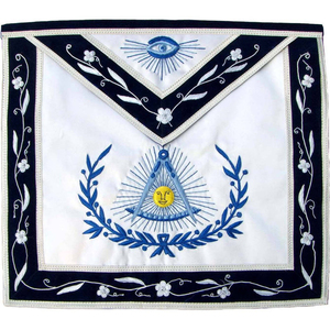 Delantal Masónico de Cuero Genuino para Maestro Masón, Logia Azul, Bordado Dorado Hecho a Mano, Correa Ajustable, Suministro Personalizado - Product Image 4