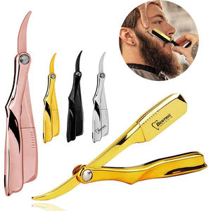 Rasoir de barbier professionnel à lame simple pliable pour hommes, en acier inoxydable, lames remplaçables, marque DENTRIC IMPLANTS, pour le visage - Product Image 2
