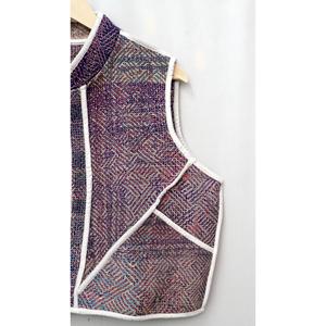 Handmade Vintage Kantha Quilted Floral Printed 100% Cotton Breathable <b>Spring</b> Summer Autumn Winter <b>Women</b> Boho Button Jacket - Product Image 5