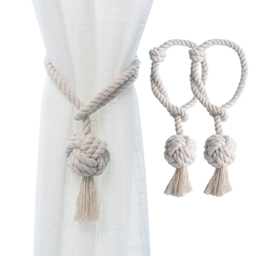 Cotton Rope Curtain Buckle Outdoor Home Curtain <b>Tiebacks</b> Popular Home Decorative Support Rope Curtain <b>Tieback</b> - Product Image 5