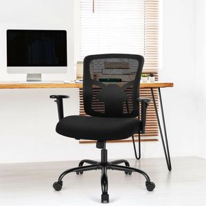 400LBS Mesh Big and Tall Swivel Task Chair <b>Comfortable</b> Office Chair - Product Image 1