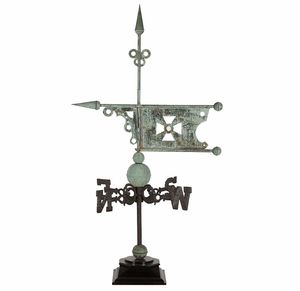 <b>Antique</b> Luxury Iron Bird Weather Vane <b>Compass</b> Directions Bird Powder Coated Finish Freestanding Outdoor Garden Ornament - Product Image 1