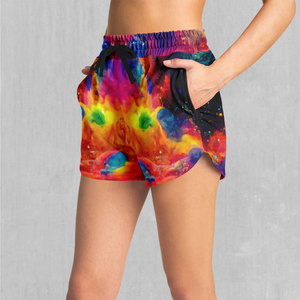 Shorts de sport pour femmes en polyester 100% sublimé, personnalisables avec logo OEM, respirants et à séchage rapide, pour le basketball. - Product Image 3