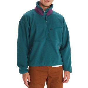 Chaqueta de Forro Polar Reciclado para Hombre con Logotipo Personalizado, para Invierno y Otoño, Chaqueta de Forro Polar Suave con Cierre de Media Cremallera - Product Image 4