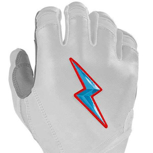 Custom Bear Series Leather Long Cuff <b>Baseball</b> Batting Gloves Miami White Blue Premium Grip Ambidextrous Wholesale Custom Sports - Product Image 6