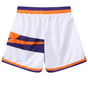 Pantalones Cortos Deportivos Transpirables para Hombre, con Cordón Ajustable y Bolsillos con Cremallera, Duraderos, 100% Poliéster, para Baloncesto y Fitness - Product Image 3