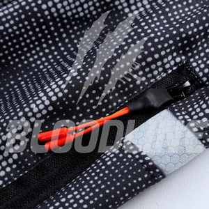 Bermuda décontracté pour homme BLOODLINE en PU enduit 220g, imprimé par sublimation, séchage rapide, taille élastique, poches, camouflage noir et gris - Product Image 6