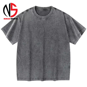 Camiseta de Algodón Pesado con Lavado Ácido Personalizada para Hombre, Camiseta Oversize Lisa 100% Algodón, la Más Vendida para Hombre en 2026 - Product Image 1