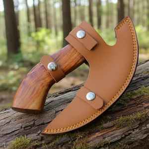 Couteau à pizza Viking en acier de haute qualité, hache pour le camping, découpe de viande et de pizza, vente en gros, professionnel, personnalisé, fait main, très demandé - Product Image 6