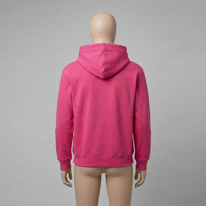 เสื้อฮู้ดซิปสีชมพูปักลายเชนิลล์แบบกำหนดเองสำหรับผู้ชาย ทรงโอเวอร์ไซส์ ผ้าฝ้ายฟลีซหนานุ่ม สไตล์สตรีทแวร์ ยูนิเซ็กซ์ ซิปยาวเต็มตัว - Product Image 3