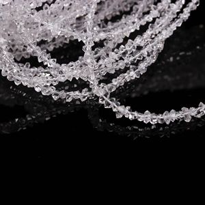 ลูกปัดเพชรเฮอร์คิเมอร์เกรด AAA แบบไม่เจียระไน ลูกปัดเพชรดิบธรรมชาติ ลูกปัดควอตซ์เพชรเฮอร์คิเมอร์ ขนาด 3-4 มม. สำหรับทำเครื่องประดับ - Product Image 4