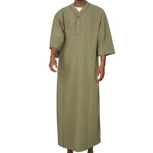 Túnicas de poliéster modernas y elegantes para hombre, estilo pakistaní y saudí, al por mayor, tipo jubba thawb, hasta el tobillo, para Ramadán e invierno. - Product Image 1