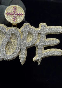 Custom Bail Letter Name Pendant 925 Silver Gold Plated Luxury Hip Hop Iced VVS Moissanite Men's GCI & IDGL Certified - Product Image 5