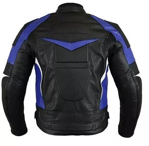 Blouson en cuir pour moto homme/femme, imprimé noir, imperméable, protection CE, pour la conduite, hiver/été, touring, coupe ajustée - Product Image 2