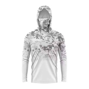 Camisa de Pesca con Capucha de Manga Larga Transpirable de Alta Calidad, Estampado de Camuflaje, Protección UPF 50 Anti-UV, Top de Poliéster - Product Image 5