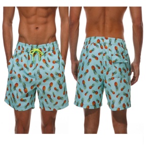 Men's Pineapple Print Beach Shorts - Tropical Fruit Pattern Quick Dry <b>Swim</b> Trunks <b>Board</b> Shorts Men's Pineapple Print <b>Swim</b> Trunk - Product Image 4