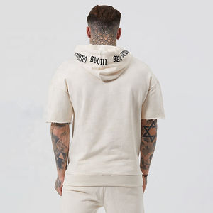 Conjunto de Sudadera con Capucha y Pantalones Cortos de Verano para Hombre, Ligero, Ecológico, 100% Algodón, Estilo Casual de Dos Piezas - Product Image 4