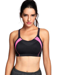 Ropa de Yoga en Oferta, Color Negro, Ropa Deportiva para Gimnasio, Sujetador Deportivo Personalizado sin Costuras con Espalda Cruzada de Malla para Mujer - Product Image 5