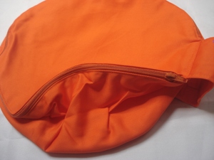 Orange Round Eco-Friendly Yoga Meditation Cushion Portable Polyester Zafu Bolster for Adult Exercise Body Building - Product Image 1