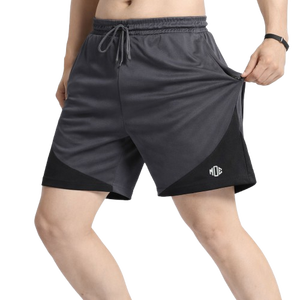 กางเกงขาสั้นกีฬาผู้ชาย MOE สำหรับฝึกซ้อม ผลิตจากโพลีเอสเตอร์ 100% แห้งเร็ว เหมาะสำหรับออกกำลังกาย รับผลิตแบบ OEM และรับผลิตภายใต้แบรนด์ของลูกค้า (Private Label) ผลิตจำนวนมาก - Product Image 1