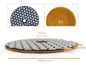 Disco de Pulido en Seco HGP, el Más Vendido # 0 # Amoladora Angular Micro Fina de 5.4 Pulgadas y 3.5mm Compatible con Granito, Mármol y Piedra - Product Image 3