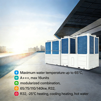Pompe à chaleur commerciale réversible Midea avec compresseur scroll EVI, efficacité énergétique A+++, réfrigérant R32, chauffage/refroidissement jusqu'à -25°C