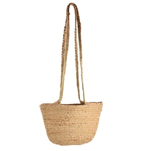 Sac de plage mini en jute pour femme, vert uni, tendance, pour l'automne, l'hiver, le printemps, l'été, les voyages, les fêtes, écologique - Product Image 1