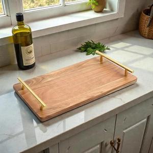 ถาดเสิร์ฟกาแฟไม้ – ถาดตกแต่งบ้านแบบสั่งทำพิเศษ - Product Image 6