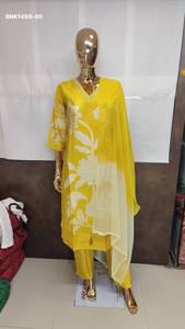 Proveedor de colección de Kurti-Pocket Pant-Dupatta de alta calidad en Chanderi con estampado y trabajo manual, procedente de Surat. - Product Image 2