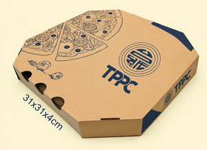 Custom Logo Disposable Paperboard Pizza Box Eco Friendly Food <b>Packaging</b> Takeaway Delivery Boxes with Personalized Color - Product Image 5