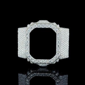 Luxury Iced Out Bezel VVS Moissanite Bust Down 5600 Mod Kit Custom Square <b>Watch</b> <b>Case</b> - Product Image 1