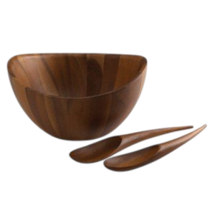 Tazón de madera de mango de diseño minimalista, nuevo, para regalo, para decoración de interiores, para frutas, para servir, para ensaladas. - Product Image 1