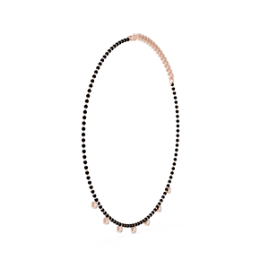 Collier Mangalsutra Vivaah UNIQUE pour femme en or rose 18 carats avec diamants de laboratoire taillés, breloques certifiées par un tiers, plaqué rhodium - Product Image 3