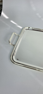 Rectangular <b>Mirrored</b> Storage <b>Tray</b> Metal Frame Polished Finish Single Tier Table Organizer Minimalist Design Easy To Clean - Product Image 6