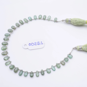 High Quality Green Kyanite Faceted <b>Crystal</b> Loose <b>Beads</b> Drop Pattern Gemstone Strand Premium Stone <b>Beads</b> - Product Image 3