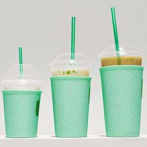 Beverage <b>Cooler</b> Sleeve Reusable Neoprene Iced for Hot Cold <b>Drinks</b> Sleeve Custom Pattern for Coffee and More 16-32oz - Product Image 4