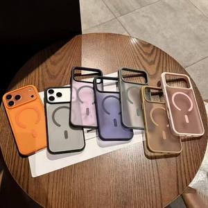 For <b>iPhone</b> Armor Case TPU PC Material Magnetic Ring <b>Holder</b> Electroplate Design Blue Shockproof Cover - Product Image 2