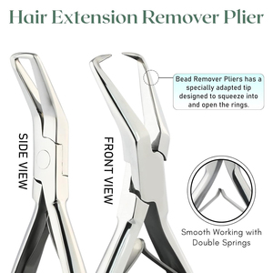 Stainless Steel Hair Extension <b>Pliers</b> <b>Sets</b> Kit with Hook Needle Professional Wholesale Hair Extensions Tools With Custom Label - Product Image 5