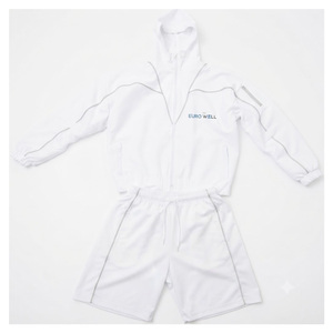 Survêtement de sport unisexe en gros OEM, coupe-vent décontracté et imperméable, avec capuche, pour la course et la gym, personnalisable avec logo - Product Image 1