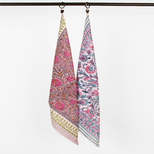 Bandana en coton respirant imprimé à la main, motif floral, style bohème, accessoire unisexe pour cheveux d'animaux de compagnie, idéal pour l'été - Product Image 5