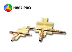 ข้อต่อทองแดงรูปตัว T สำหรับระบบ HVAC รุ่น ME ตัวเชื่อมต่อท่อทำความเย็น ตัวแยกแอร์ ทนทาน - Product Image 2
