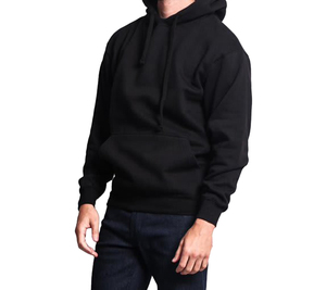 Sudadera con capucha de algodón y spandex transpirable para hombre, de color liso, estilo casual, al por mayor. - Product Image 2