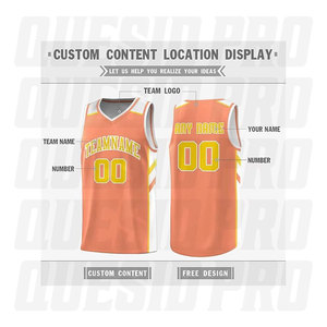 Maillot de basket réversible des États-Unis, toutes équipes, brodé, pour hommes, style vintage, vêtements de sport, hauts, chemises, nom et numéro personnalisés - Product Image 3
