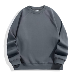 เสื้อสเวตเชิ้ตคอกลมแบบยูนิเซ็กซ์ ผ้าฝ้ายถัก 100% ทรงโอเวอร์ไซส์ สีพื้น สวมใส่สบายๆ สำหรับฤดูใบไม้ร่วง - Product Image 5