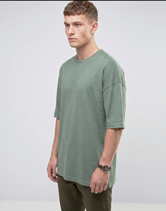 T-shirts Homme 100% Coton Coupe Oversize Épaules Tombantes 240 GSM Vente en Gros Tenue Décontractée Tee-shirt Homme Épaules Tombantes Personnalisé Style Urbain - Product Image 3