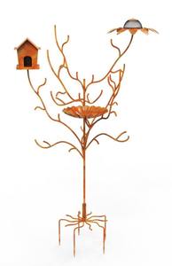 Multi Hook Bird Feeding <b>Station</b> Kit Outdoor <b>Garden</b> <b>Weather</b> Resistant Hanging Pole Metal Bath Tray Wild Bird Feeder Stand - Product Image 4