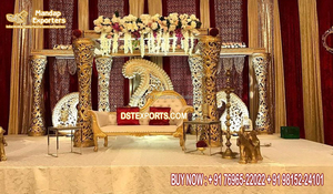 Magnifique mariage Maharani papillon Mandap Mandaps blancs traditionnels pour la décoration de mariage Fabuleux mariage asiatique Mandap USA - Product Image 3