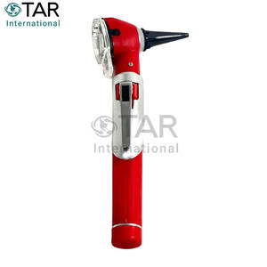 Otoscopio de Fibra Óptica Premium, Mini Otoscopio de Bolsillo Rojo para Diagnóstico ORL, Examen Médico Portátil, Iluminación LED Brillante, Diseño Compacto - Product Image 4