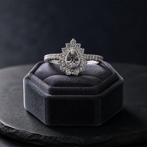 Bague de fiançailles semi-montée classique en or blanc 18 carats, certifiée IGI, taille brillant rond, sertissage halo, bague de mariage OEM/ODM, MOQ 1 pièce - Product Image 3